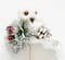 15" Christmas Snow Owl with Artificial Pine & Berries Floral Picks, 3ct.